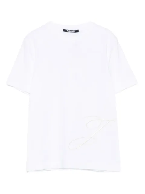 Jacquemus embroidered-logo short-sleeved T-shirt