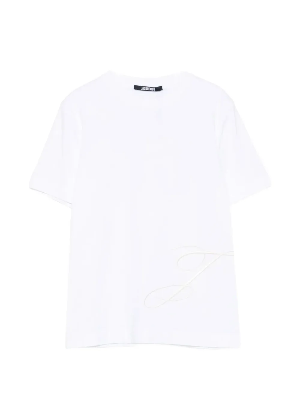 Jacquemus embroidered-logo short-sleeved T-shirt - Weiß