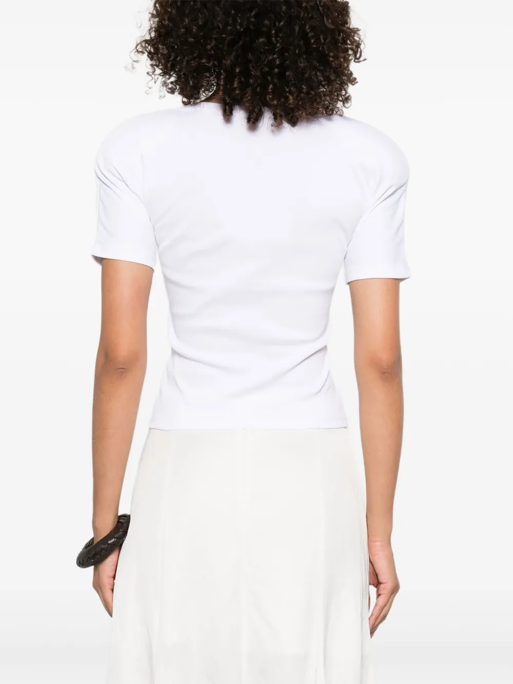 Jacquemus T-shirt met diepe ronde hals Wit