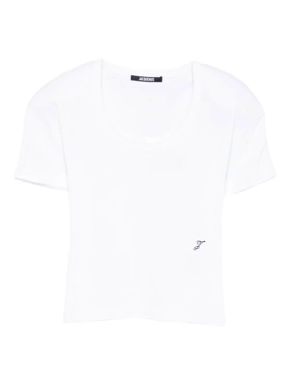 Jacquemus T-shirt met diepe ronde hals Wit