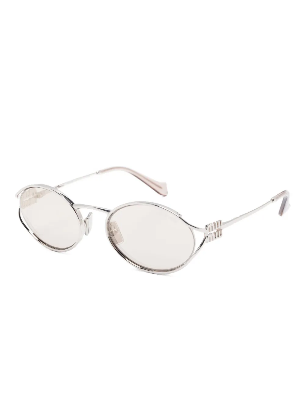 Miu Miu Eyewear oval-frame sunglasses - Grijs