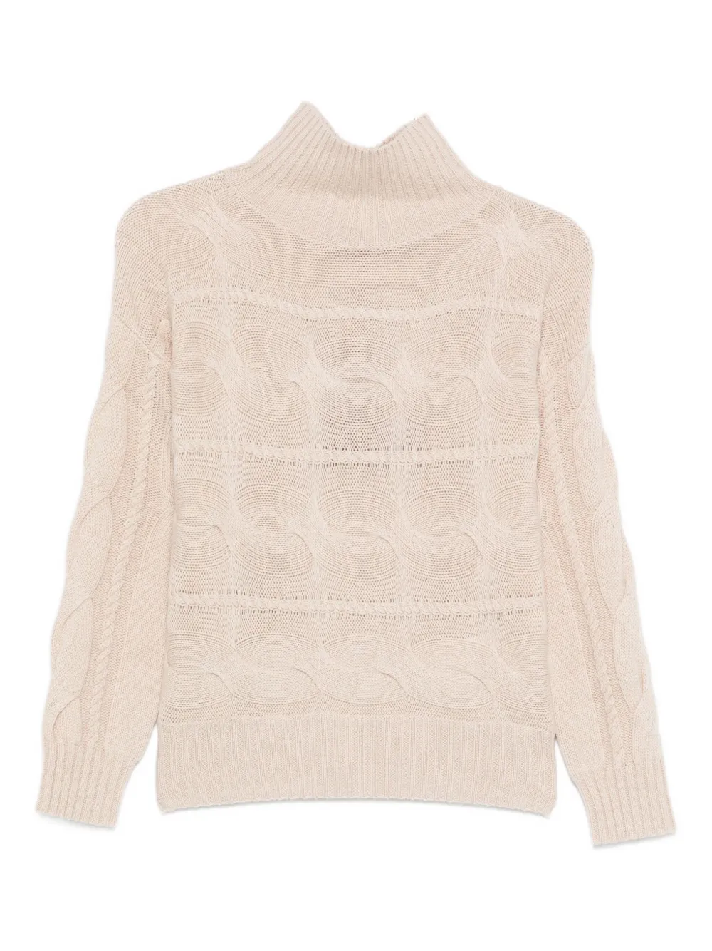 Max Mara Kabelgebreide coltrui Beige
