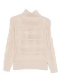 Max Mara cable-knit turtleneck sweater - Neutrals