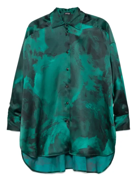 Kiton printed silk shirt