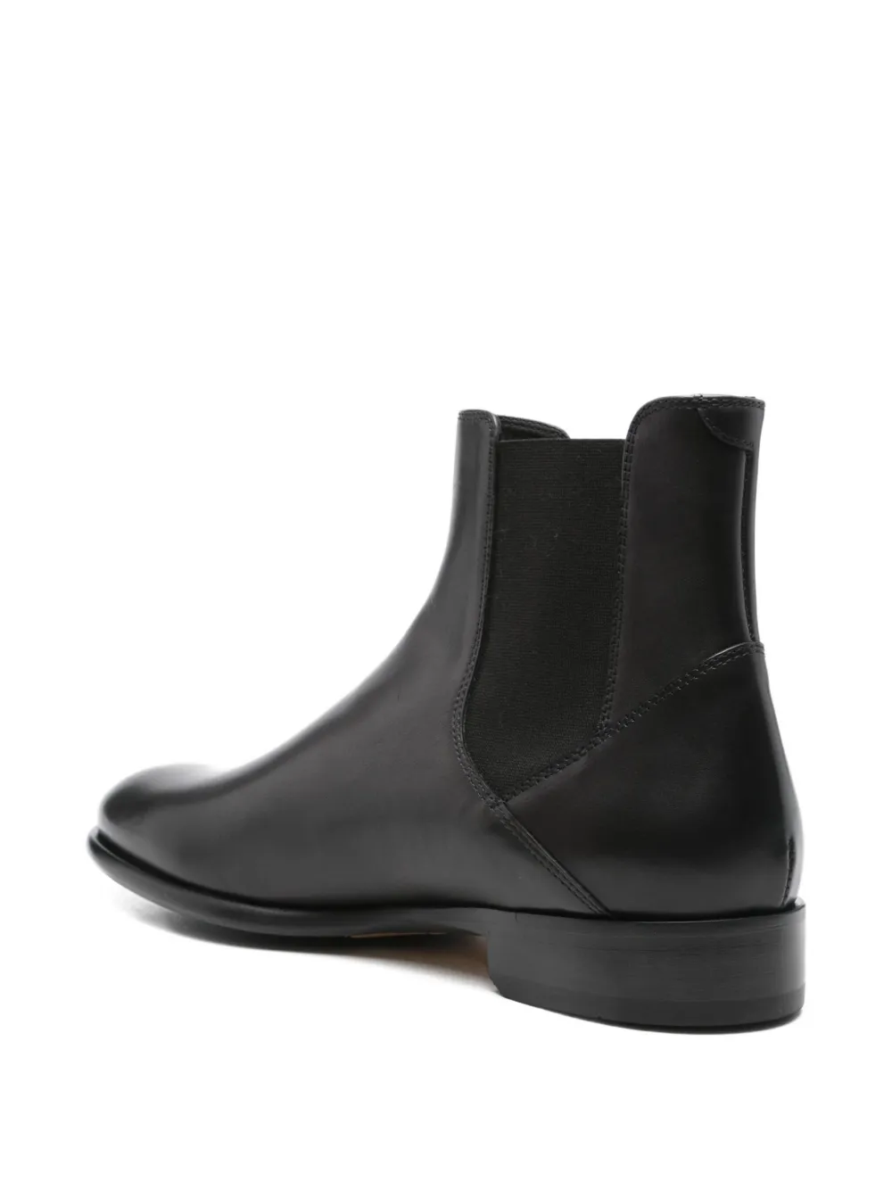 Doucal's elasticated-panel leather boots Black