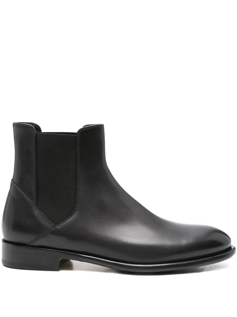 Doucal's elasticated-panel leather boots Black