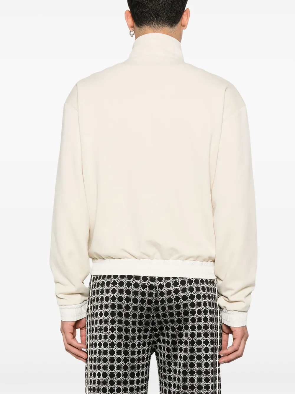 AMIRI Sweater met rits capuchon en geborduurd logo Beige