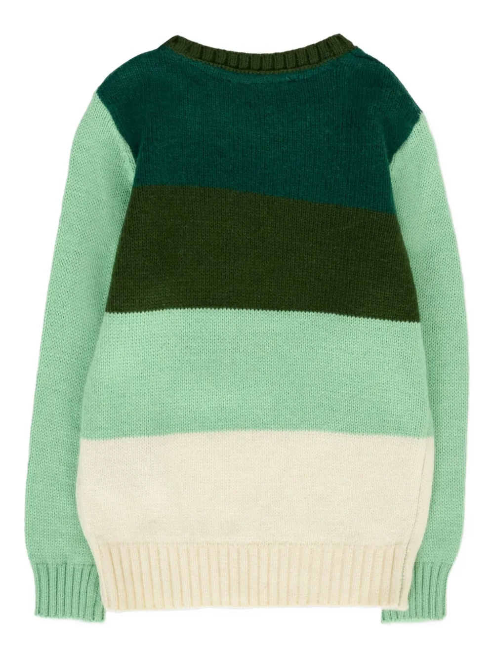 TRUSSARDI JUNIOR Gestreepte trui met ronde hals Groen