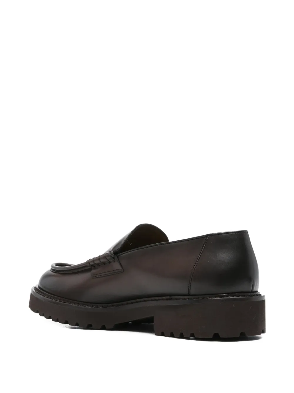 Doucal's penny leather loafers Brown