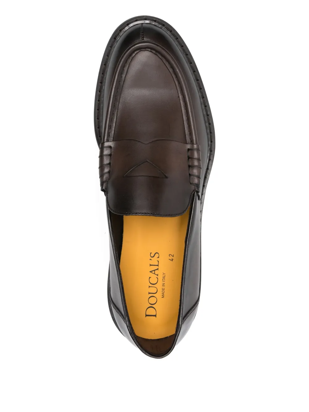 Doucal's penny leather loafers Brown