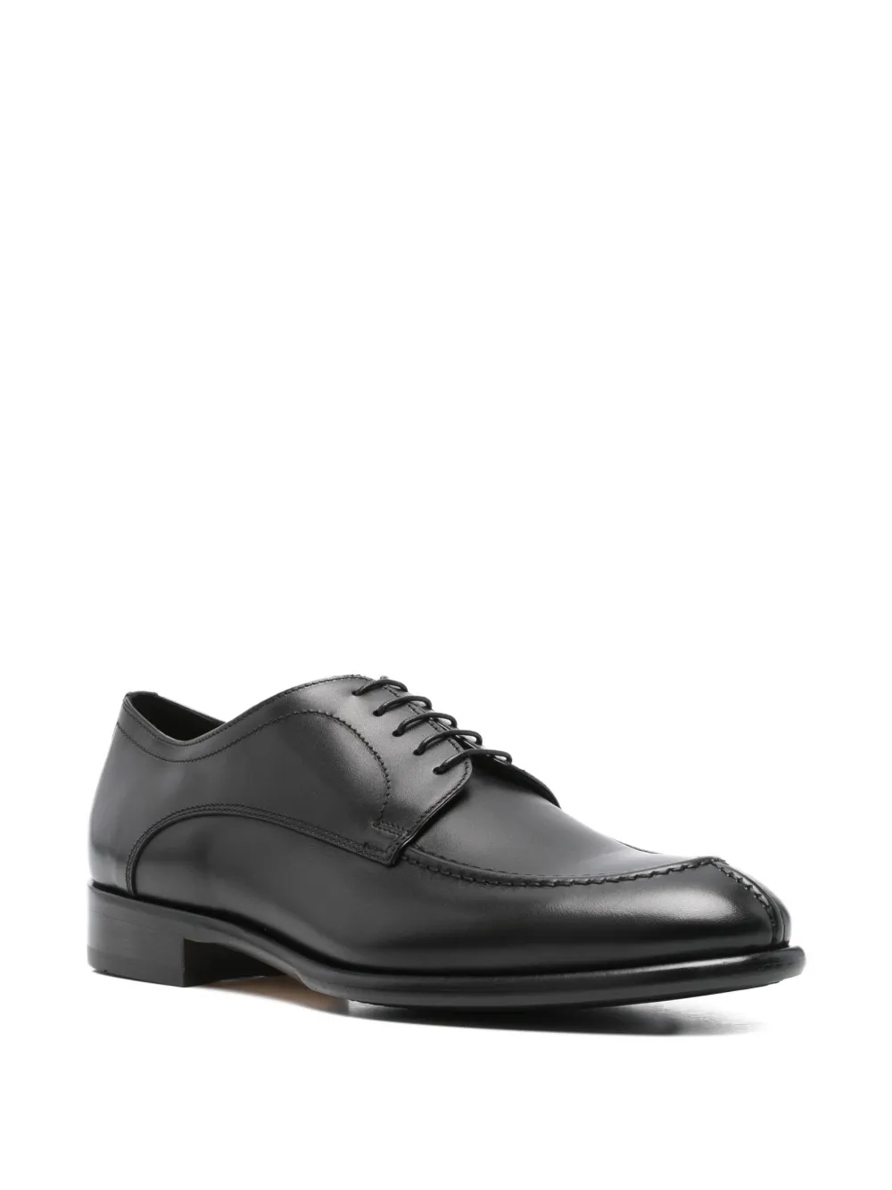 Doucal's leather lace-up shoes NN00 BLACK