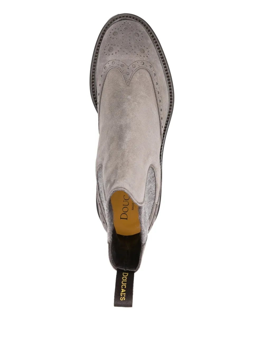 Doucal's brogue-detail chelsea boots Grey