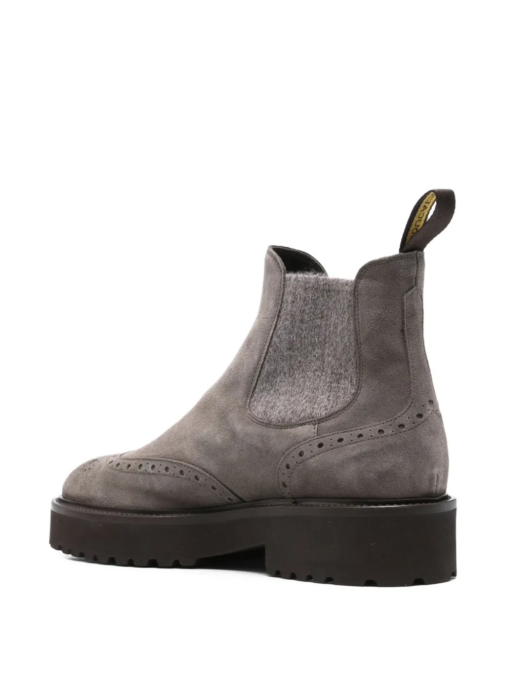 Doucal's brogue-detail chelsea boots Grey