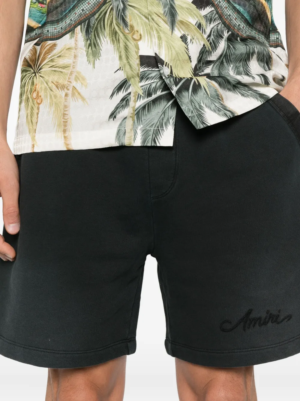 AMIRI Shorts met trekkoord en vlakken Zwart