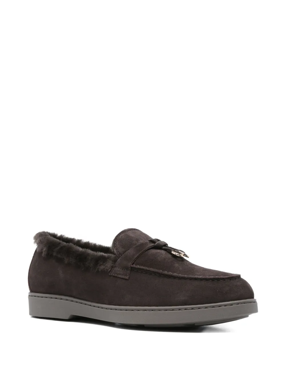Doucal's tassel-embellished suede loafers - Bruin