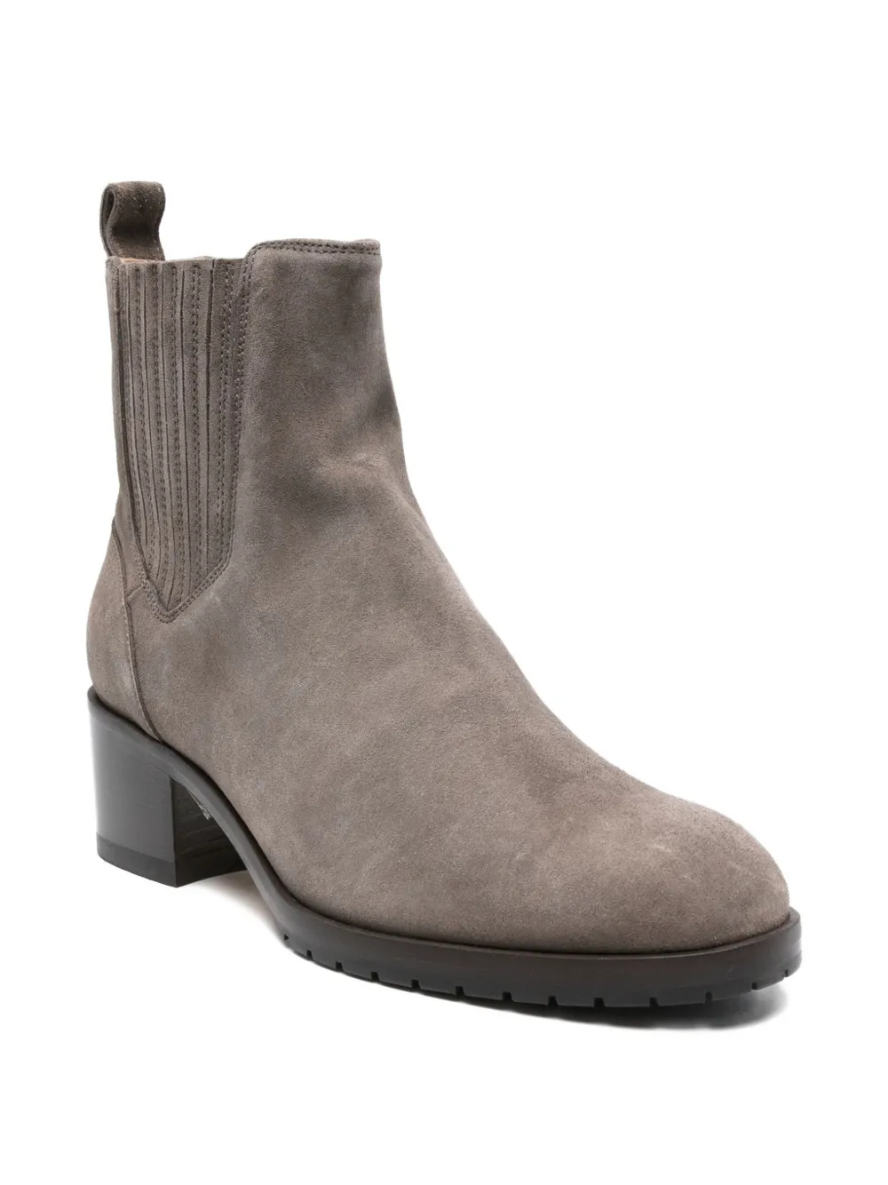 Doucal's 50mm Elastic-panel Suede Boots In Gray