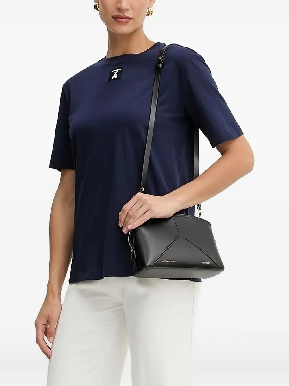 Patrizia Pepe logo-patch T-shirt | Blue | Image 1