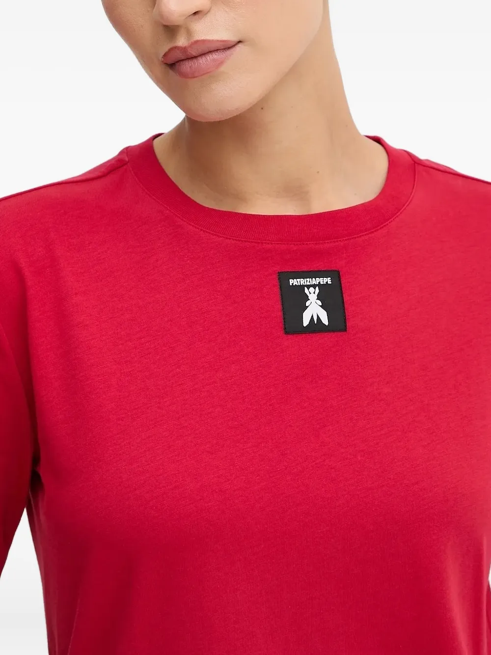  Patrizia Pepe Logo-patch T-shirt - Red 
