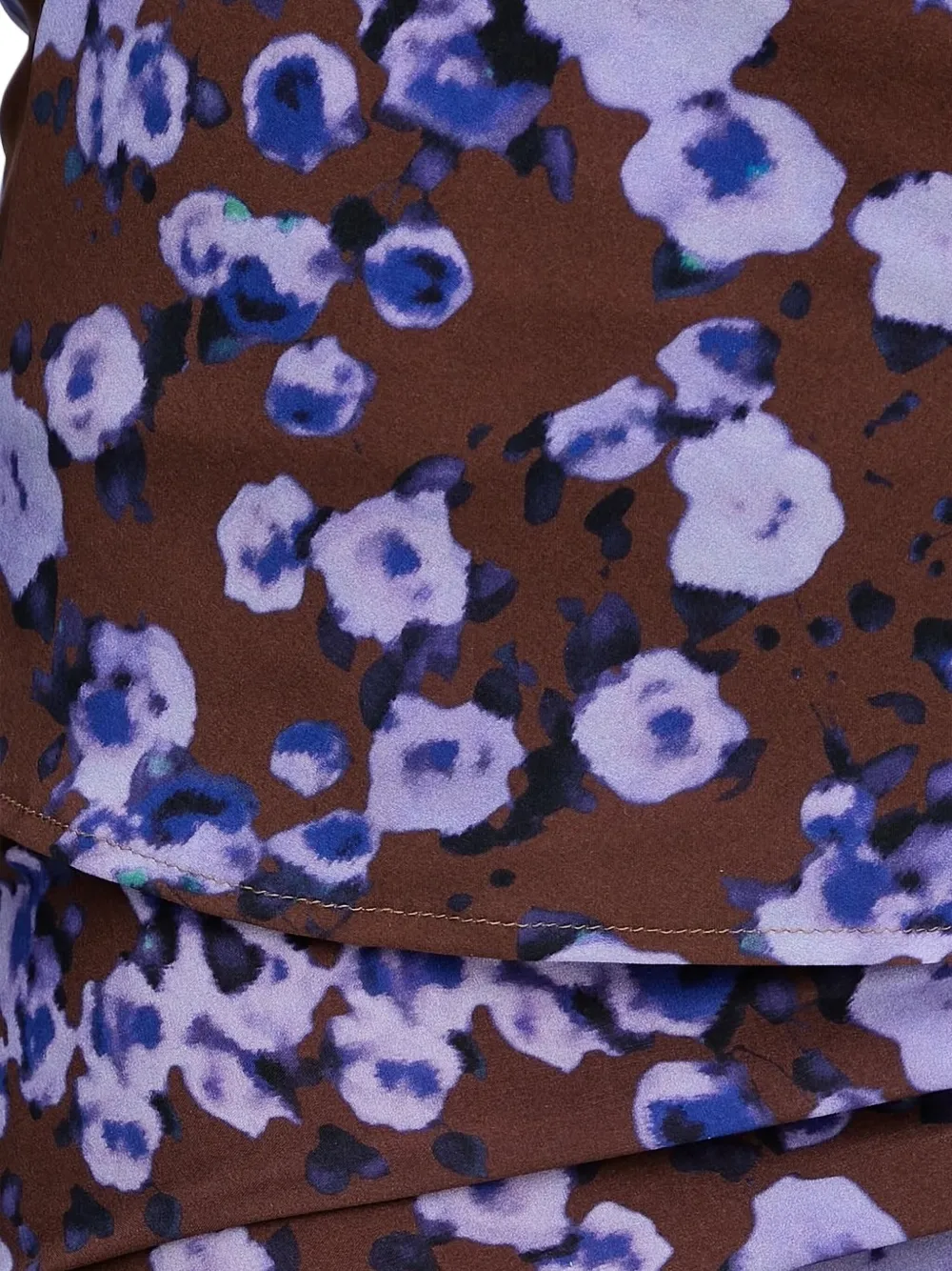 Patrizia Pepe floral-print ruched midi dress Bruin