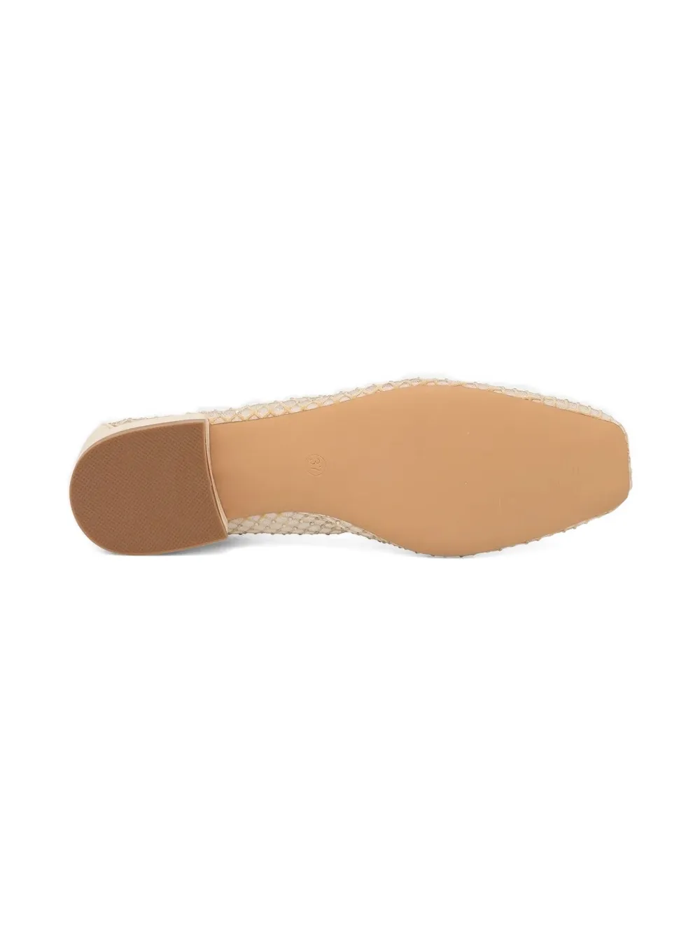 Patrizia Pepe girl Verfraaide mesh ballerina's - Beige