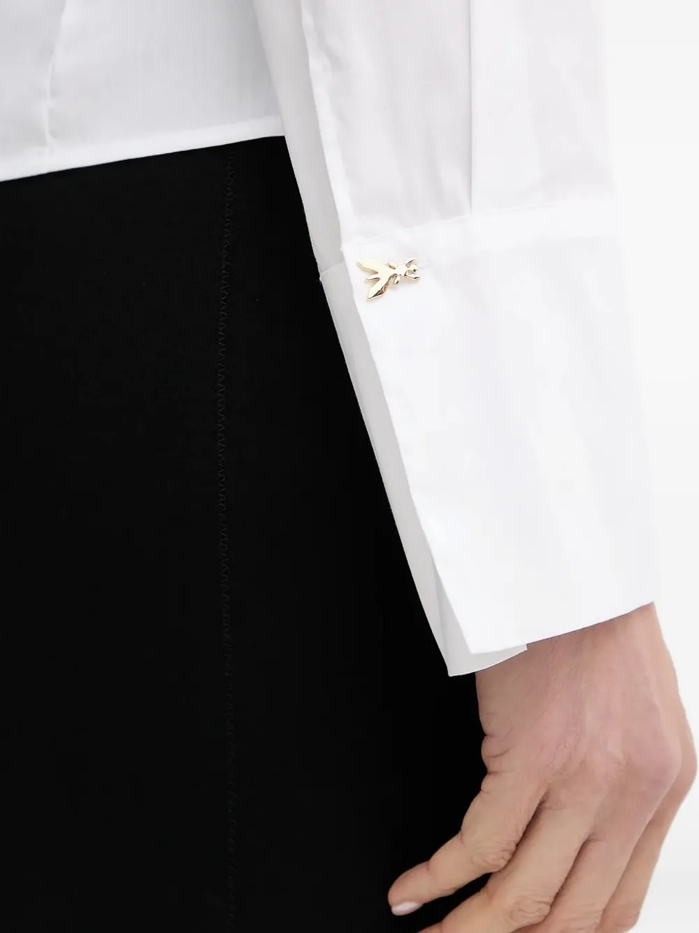 Patrizia Pepe Button-up blouse met aansluitende manchetten Wit