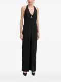 Patrizia Pepe halter neck insect-detail maxi dress - Black