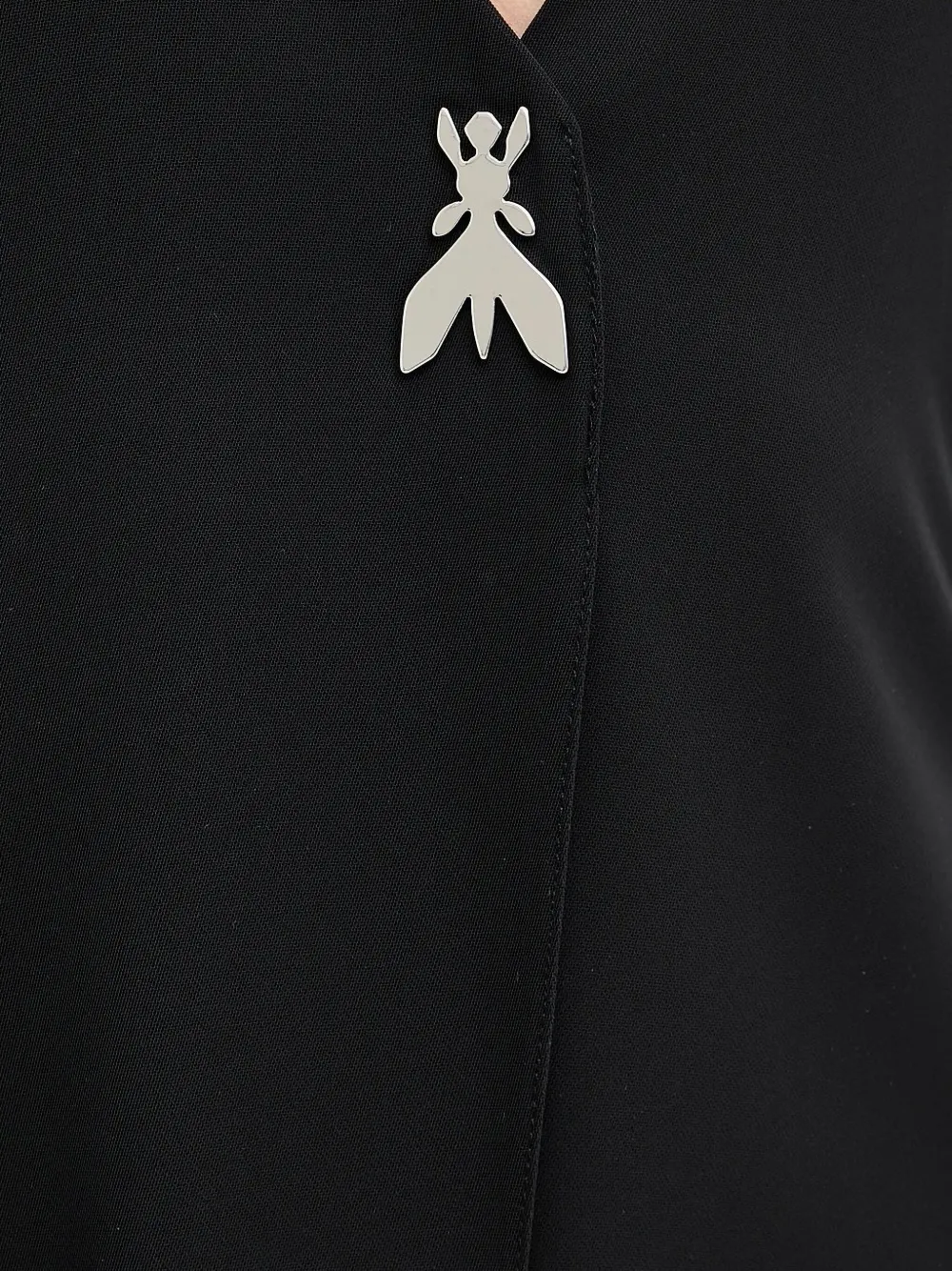 Patrizia Pepe Maxi-jurk met halternek en insecten detail Zwart