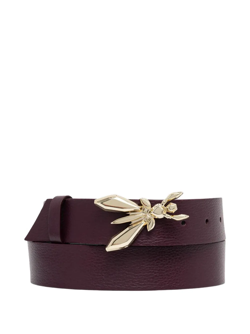 Patrizia Pepe Fly-buckle Leather Belt In Purple