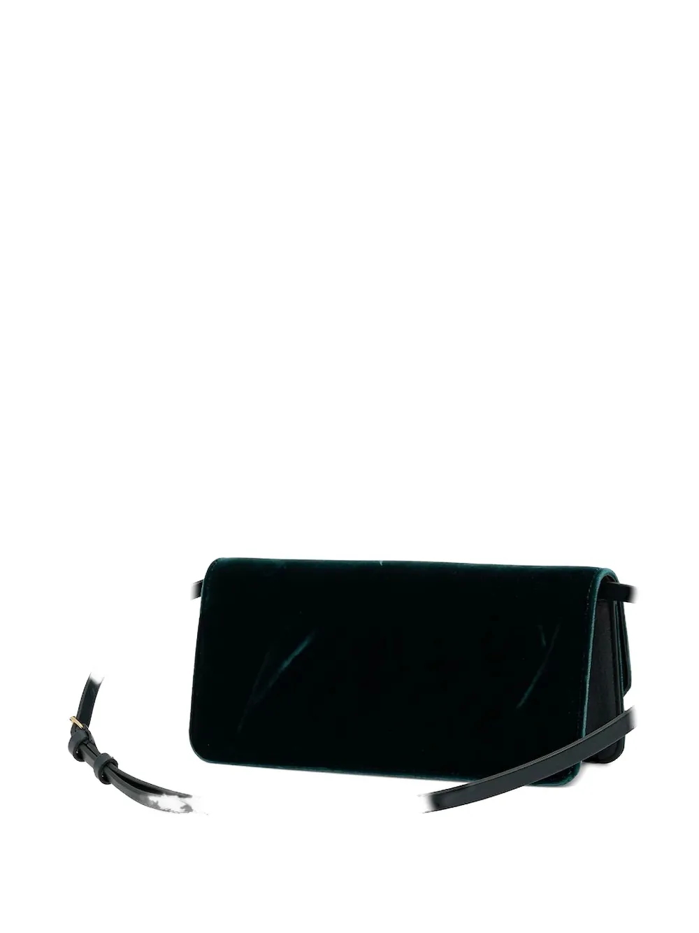Victoria Beckham velvet clutch bag Groen