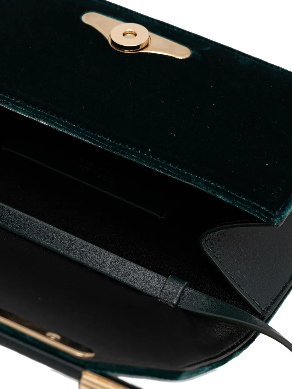 Victoria Beckham velvet clutch bag Groen