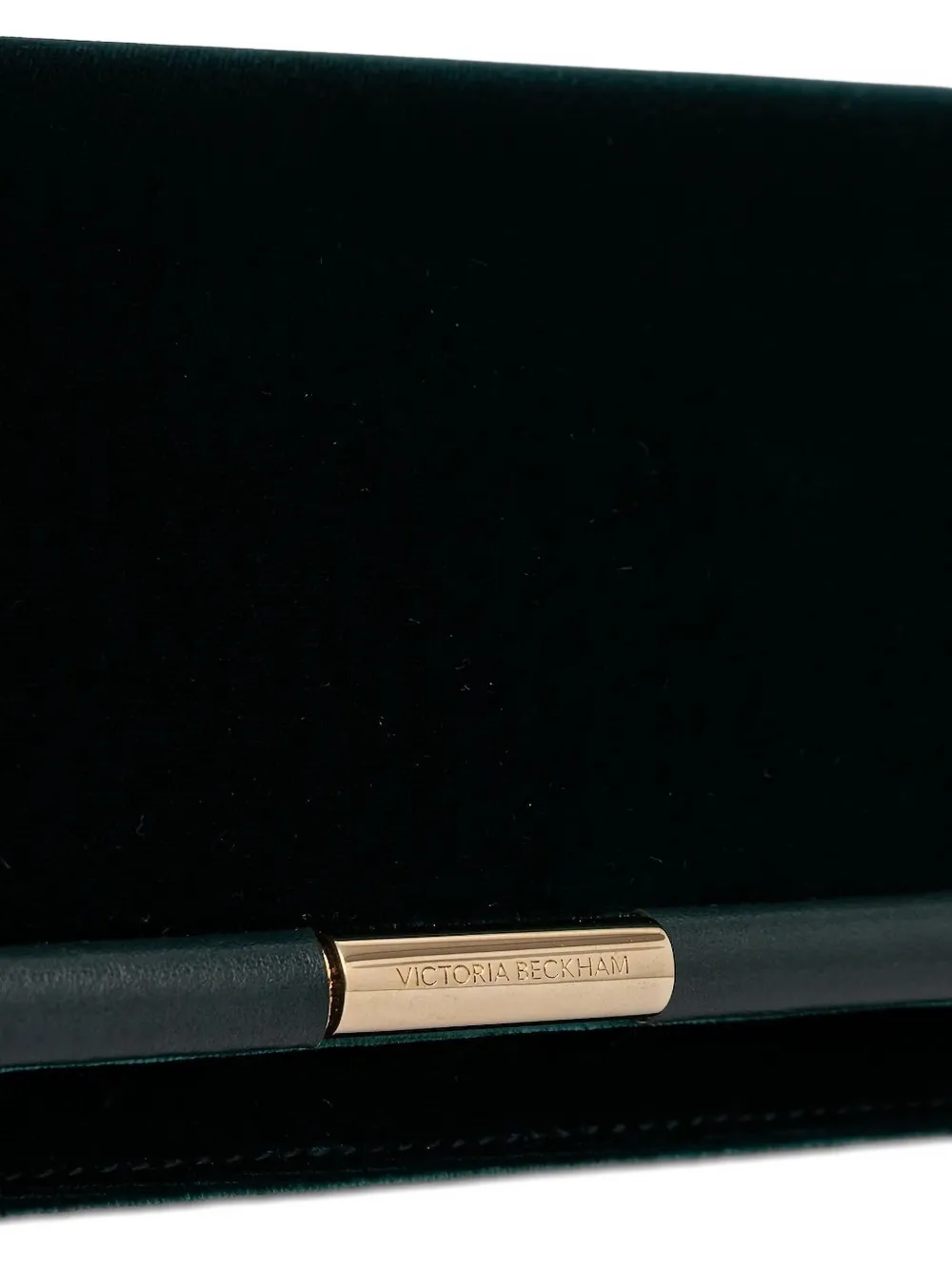 Victoria Beckham velvet clutch bag Groen