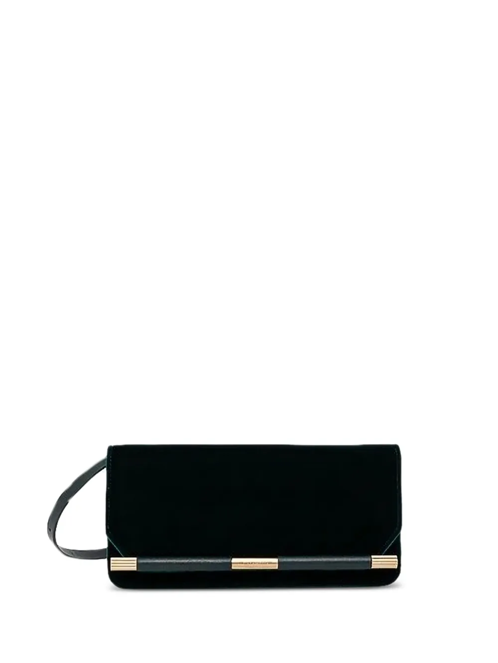 Victoria Beckham velvet clutch bag | Green | Image 1