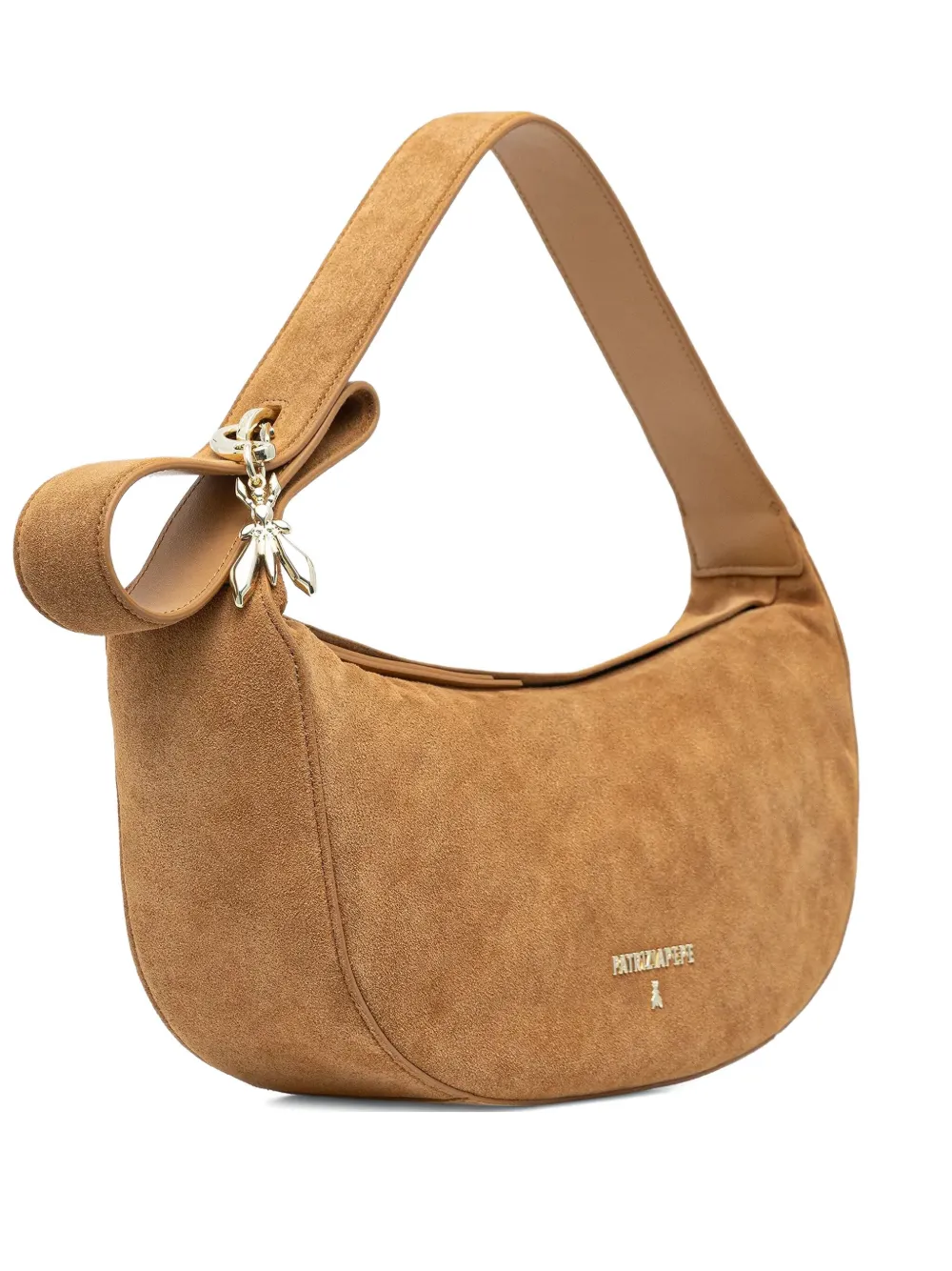 Patrizia Pepe New Moon suede tote bag Bruin