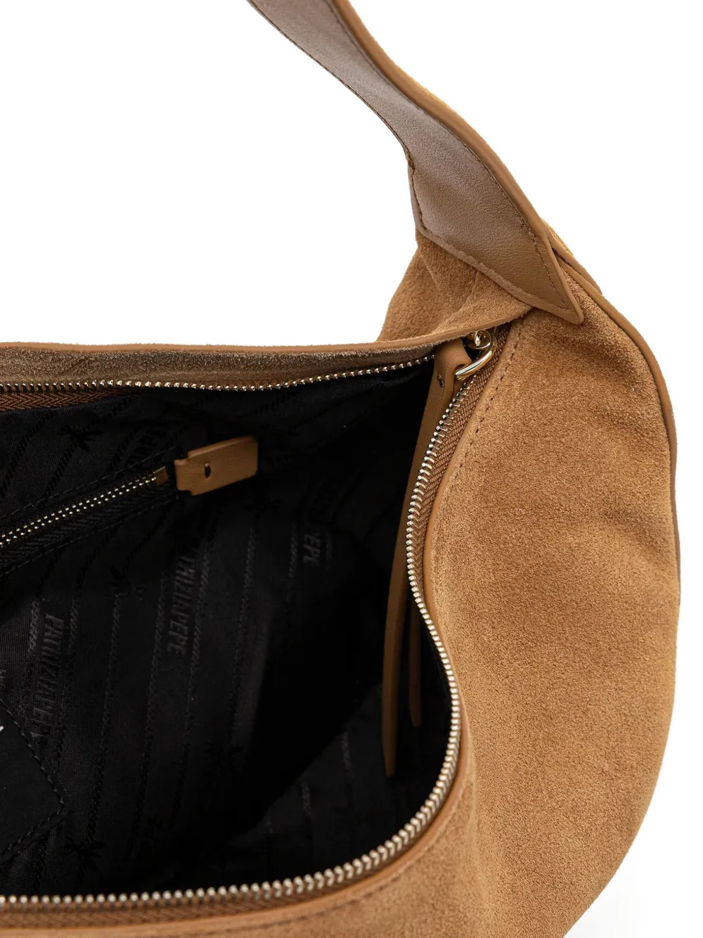 Patrizia Pepe New Moon suède shopper Bruin