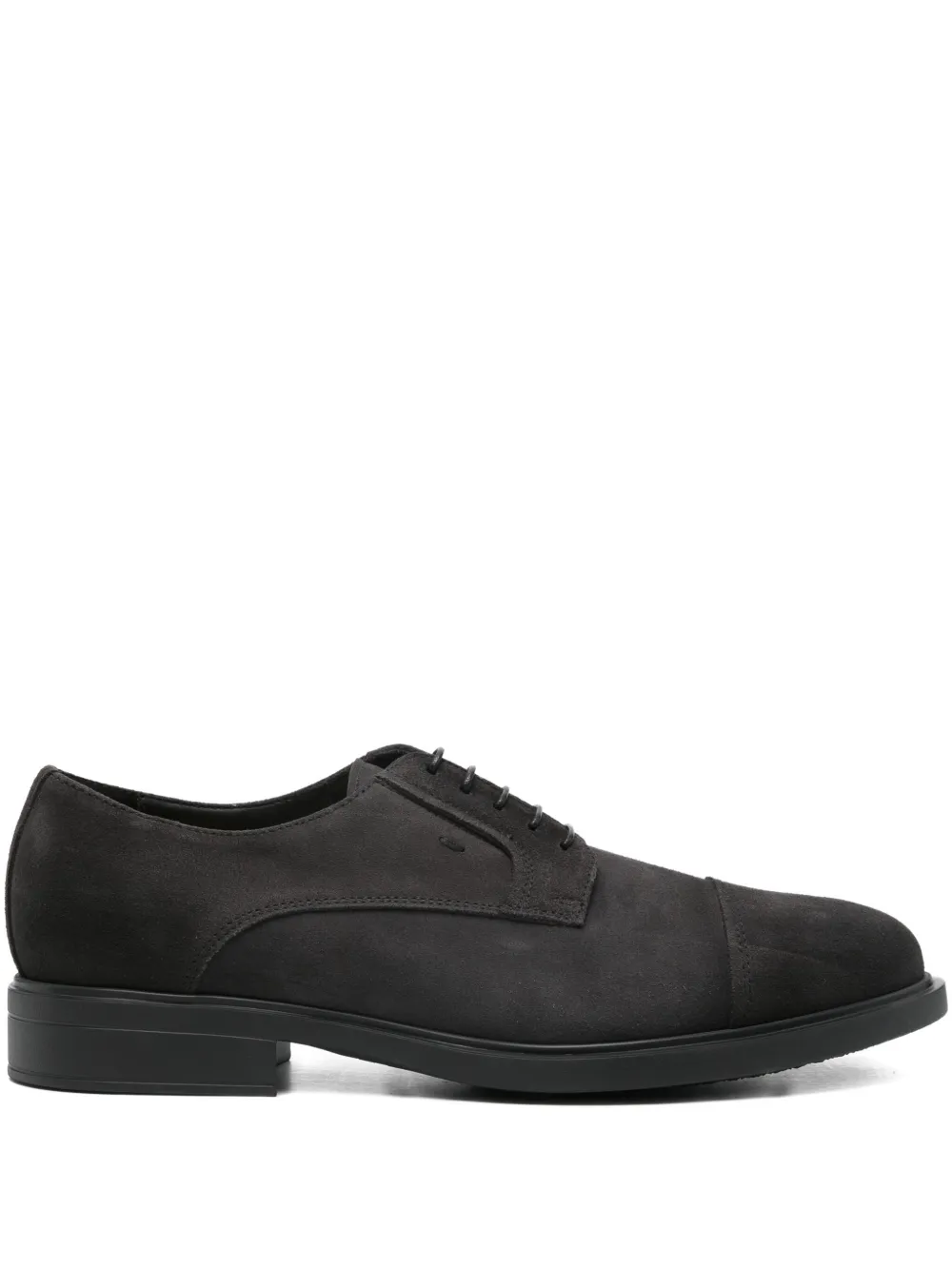 Doucal's suede cap-toe Derby shoes Grey