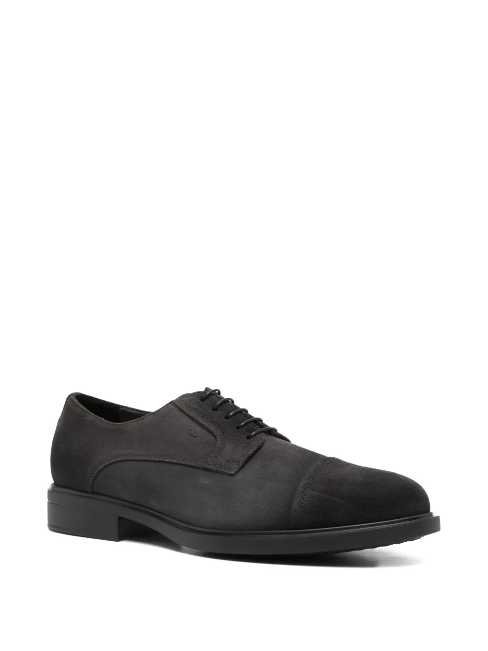 Doucal's suede cap-toe Derby shoes Grey