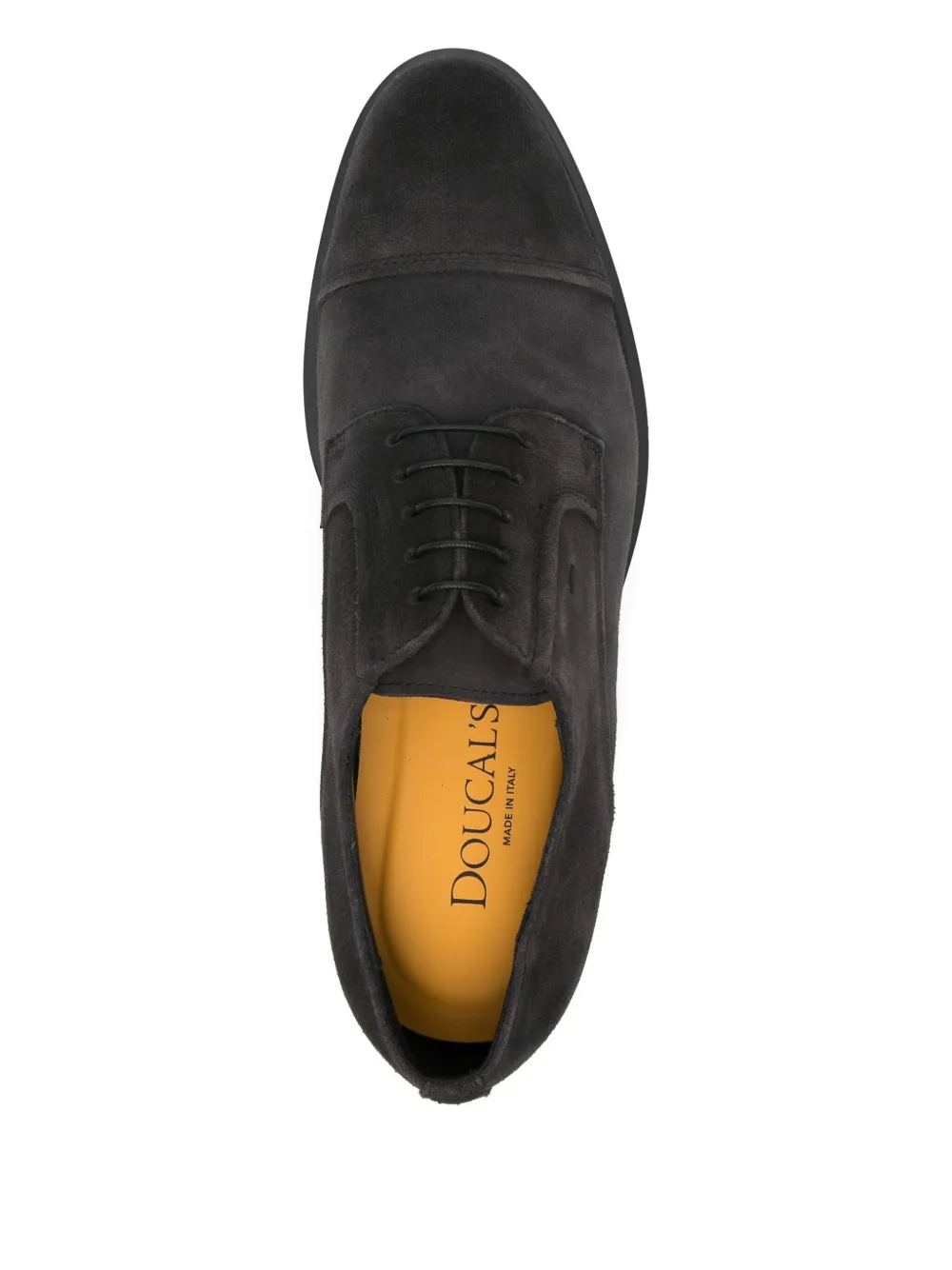 Doucal's suede cap-toe Derby shoes Grey