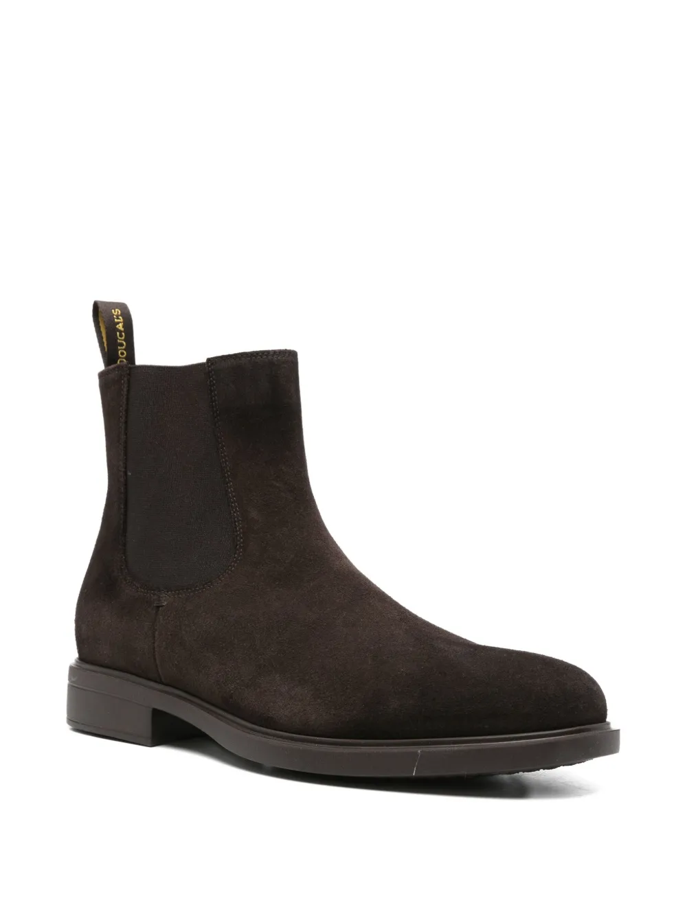Doucal's elastic-panel suede boots Brown