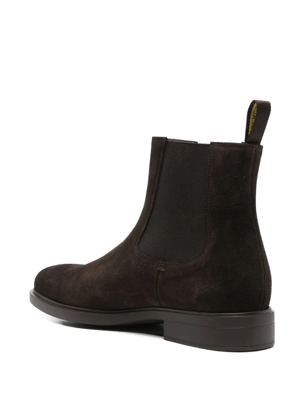 Doucal's elastic-panel suede boots Brown