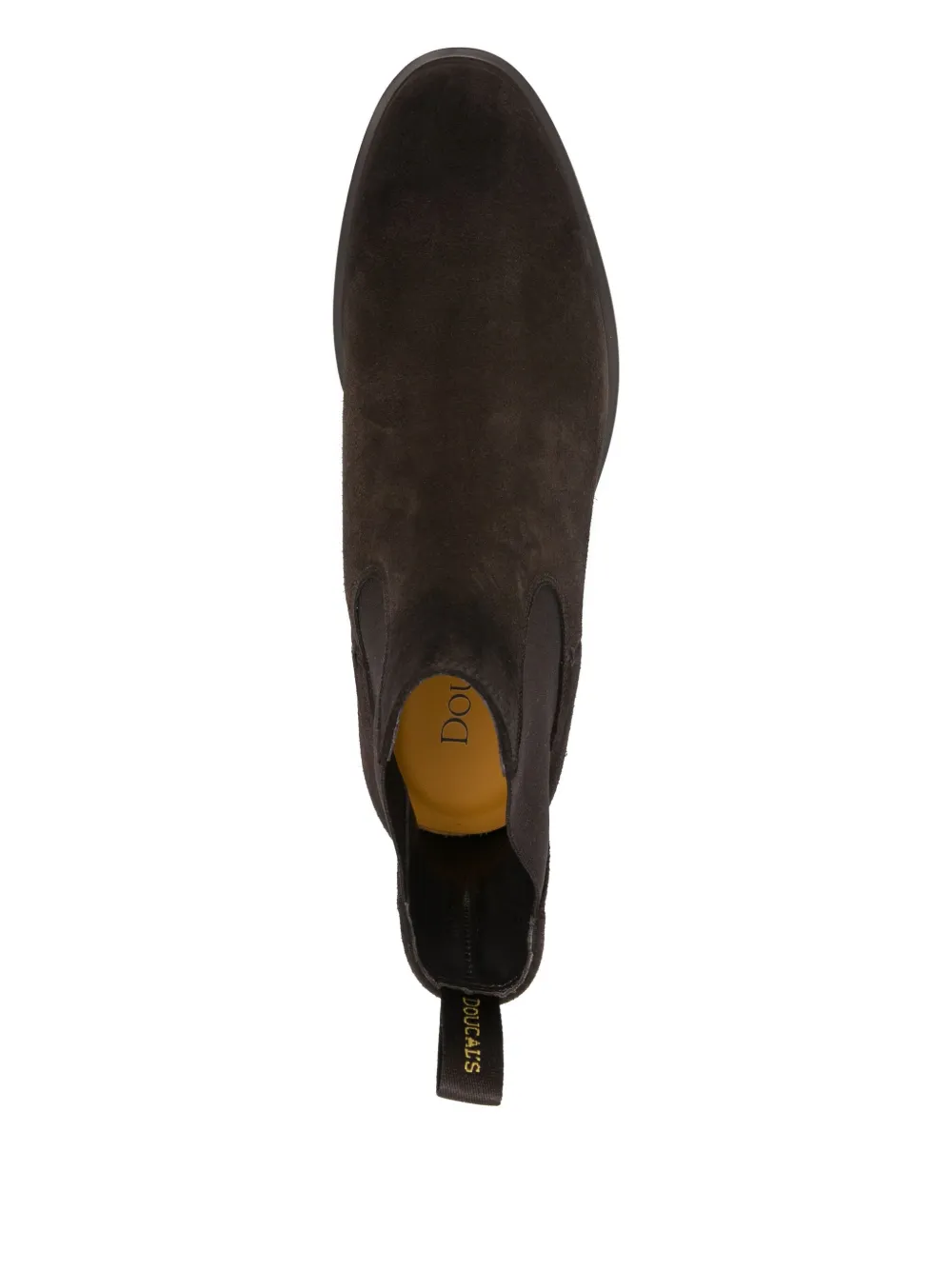 Doucal's elastic-panel suede boots Brown