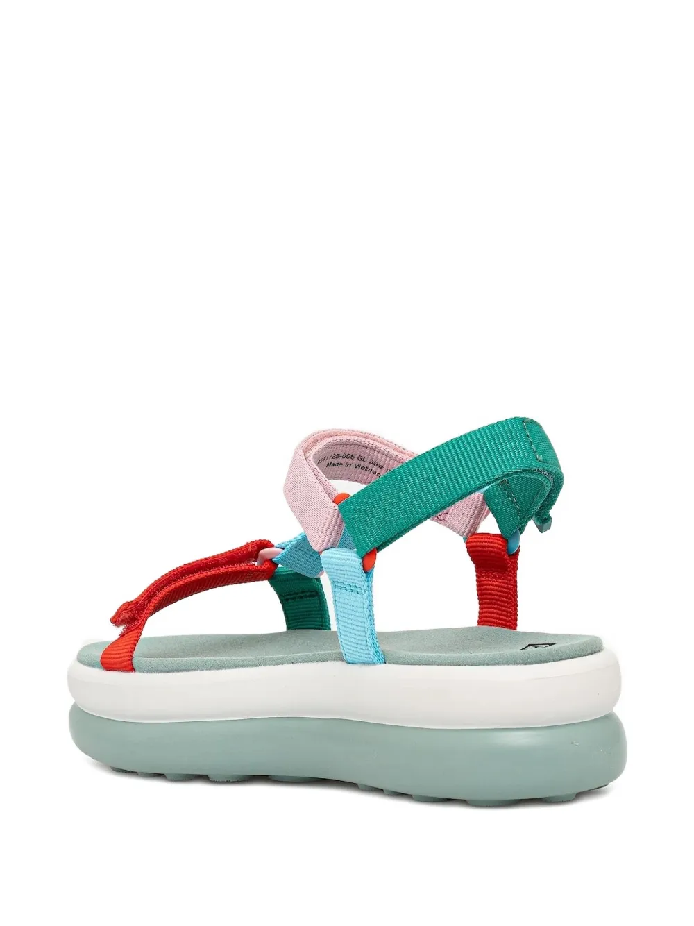 Camper Twins Multi Strappy Flatform Sandals In Multi