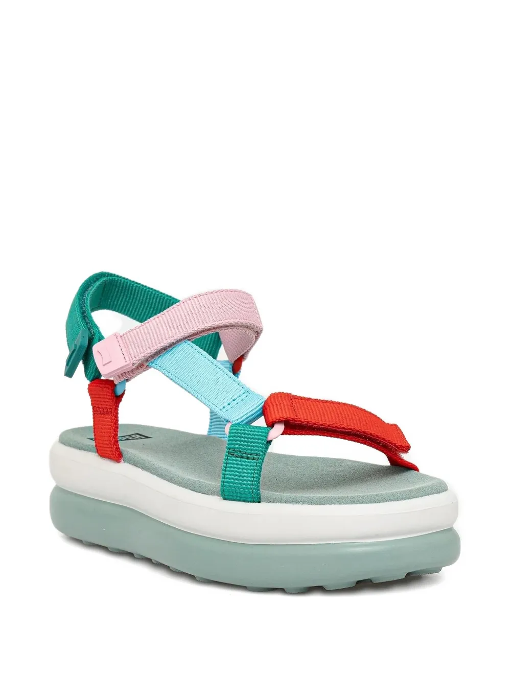 Camper Twins Multi Strappy Flatform Sandals In Multi