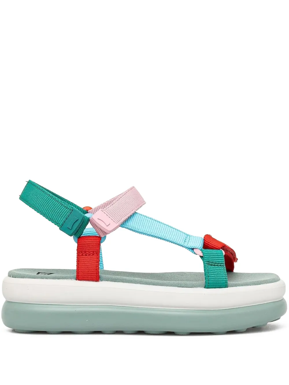 Camper Twins Multi Strappy Flatform Sandals In Multi