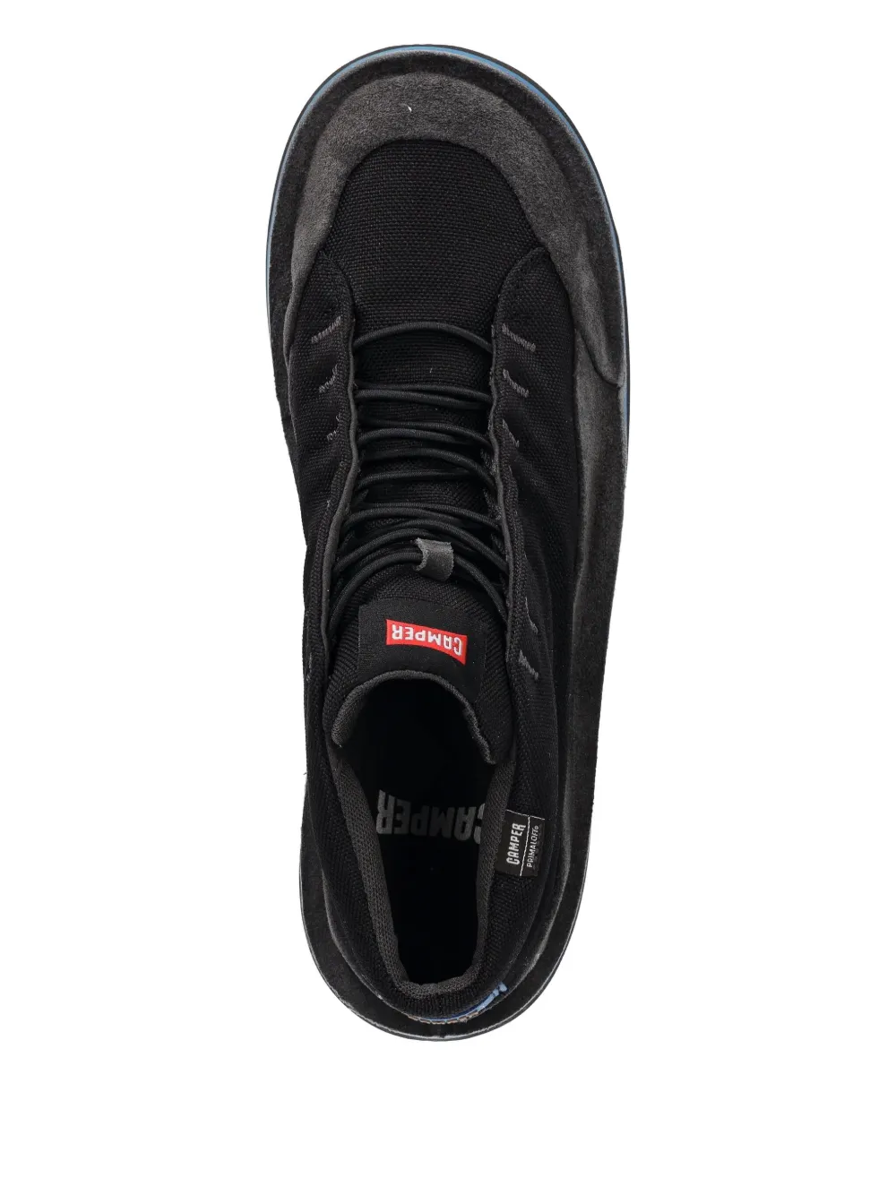 Camper Beetle lace-up suede ankle boots Black
