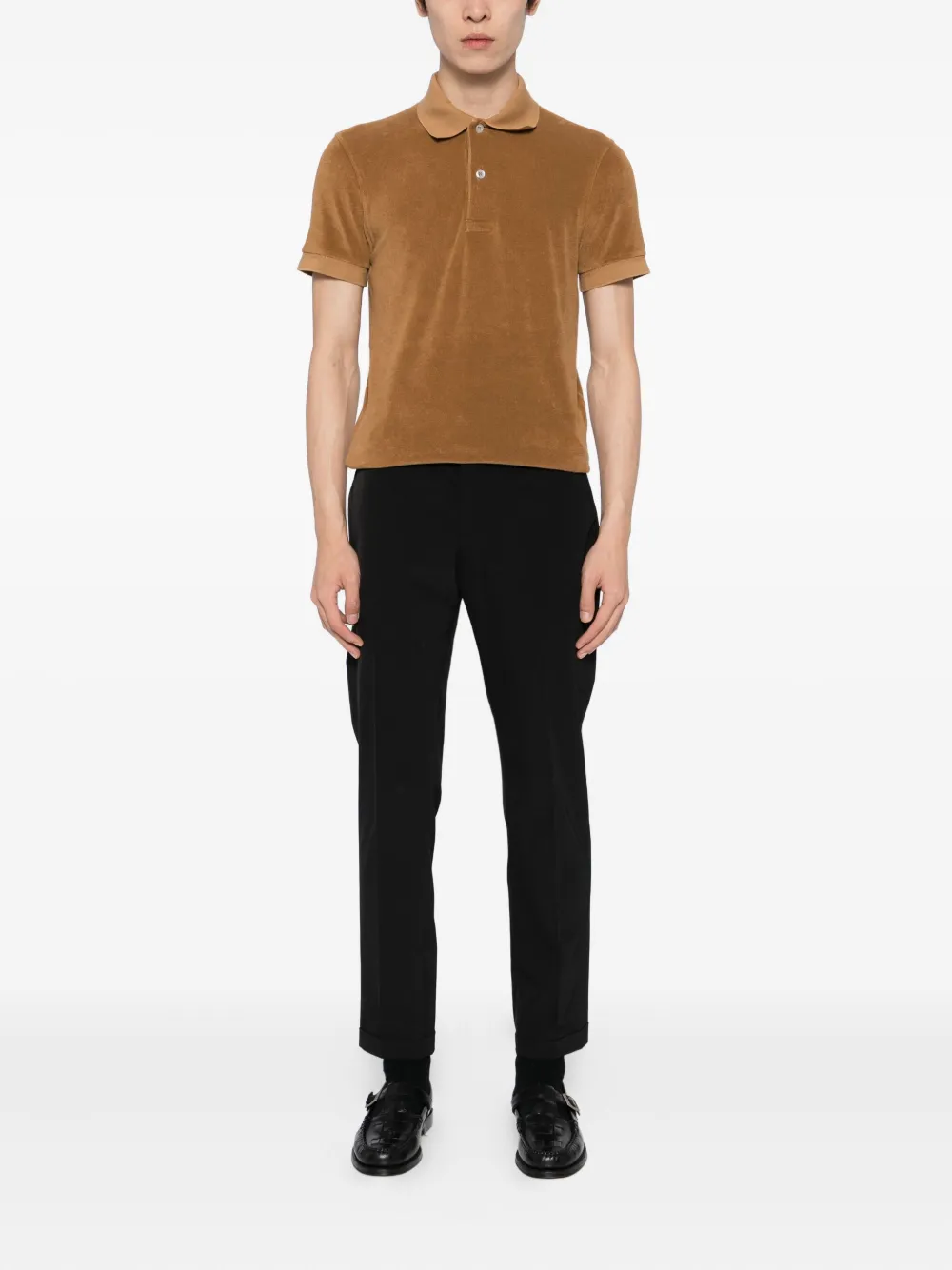 TOM FORD Poloshirt van katoenblend - Bruin