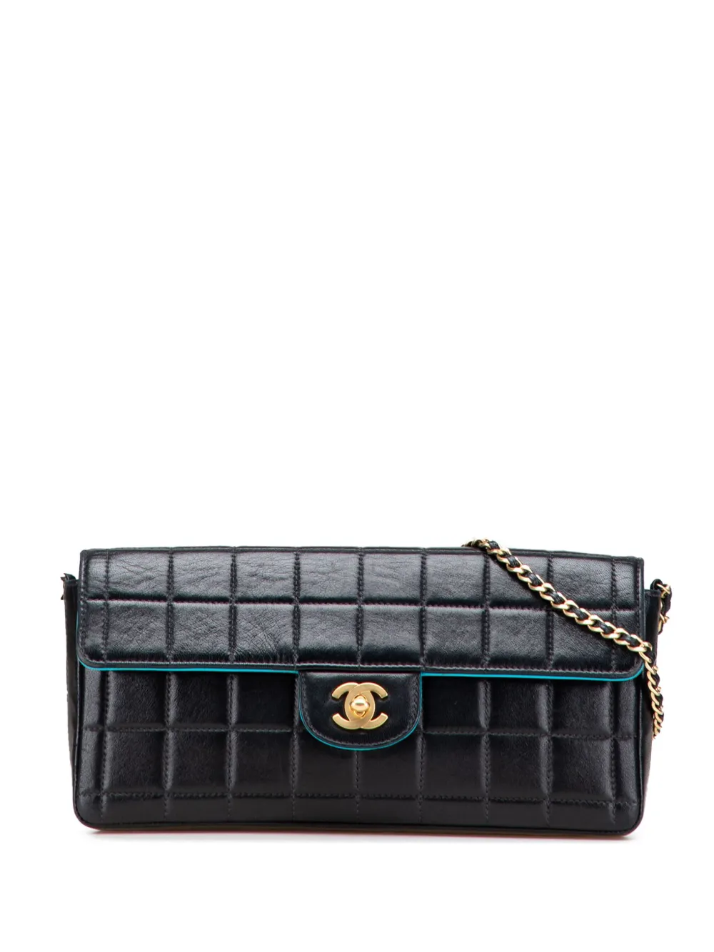CHANEL Pre-Owned 2000-2002 Chocolate Bar Lambskin East West Flap CHANEL Pre-Owned 2000-2002 Chocolate Bar Lambskin East West Flap