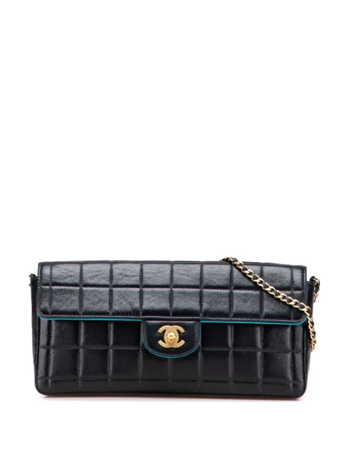CHANEL Pre-Owned 2000-2002 Chocolate Bar Lambskin East West Flap shoulder bag