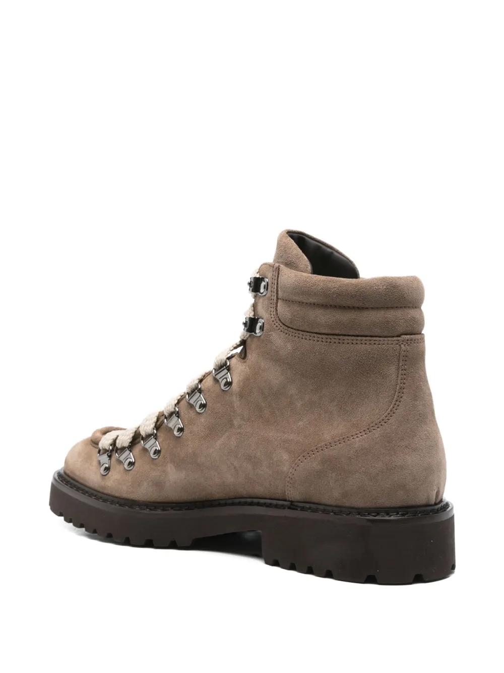 Doucal's lace-up suede ankle boots Brown