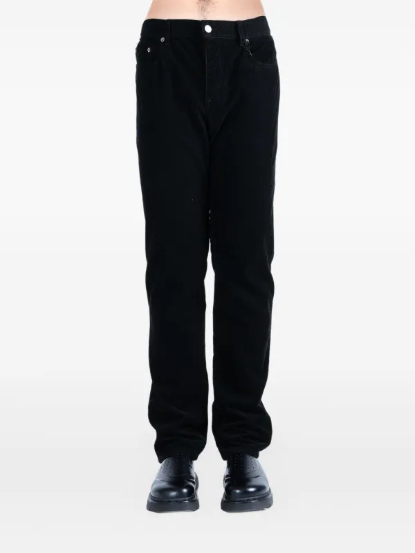 Saint Laurent Corduroy straight-leg Trousers | ブラック | FARFETCH JP