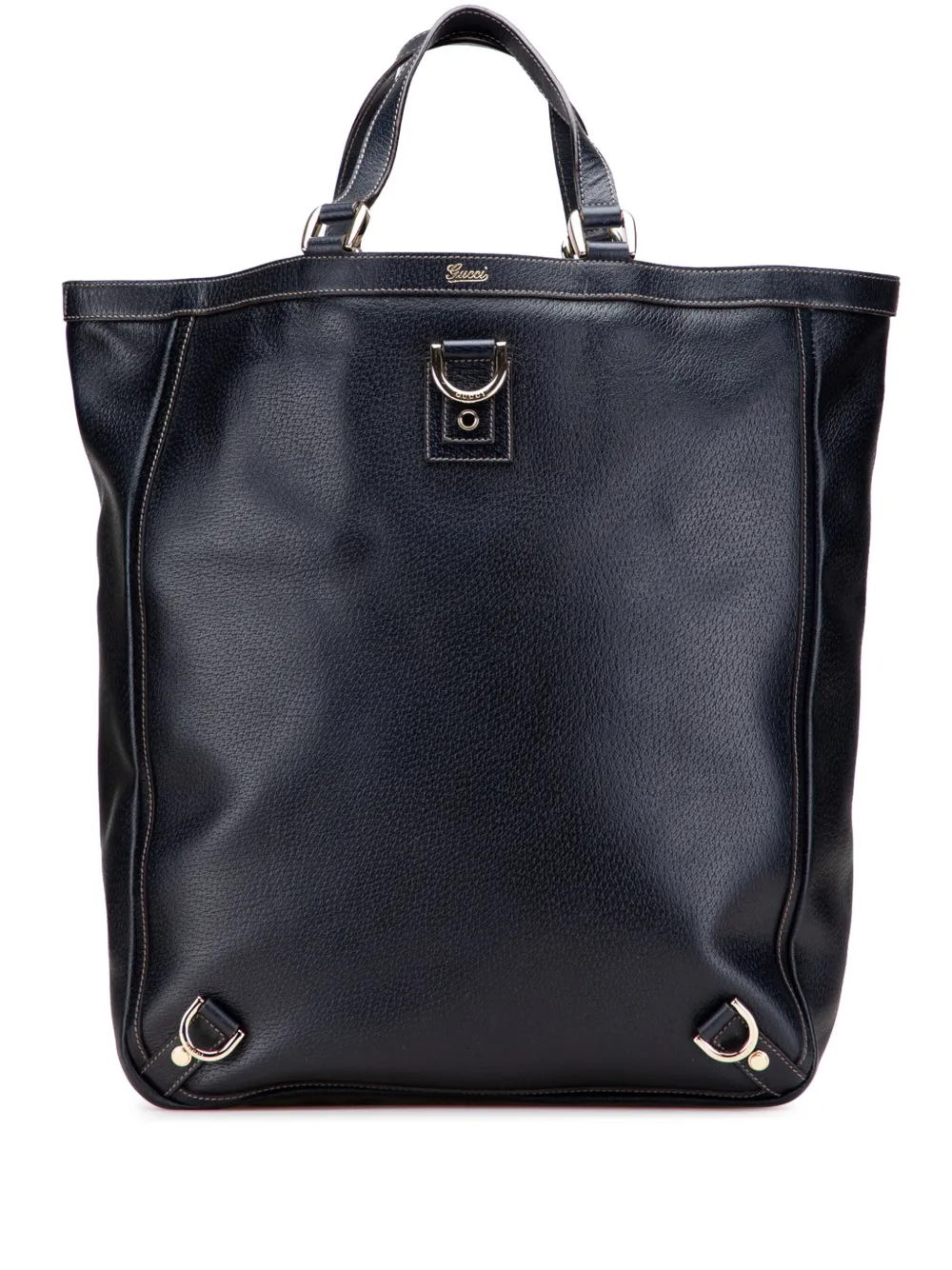 Gucci Pre-Owned 2000-2015 カーフスキン アビーD リング ハンドバッグ - ブルー Gucci Pre-Owned 2000-2015 カーフスキン アビーD リング ハンドバッグ - ブルー
